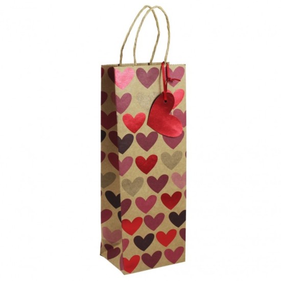 Bottle Bag - Love Hearts (DELIVERY TO EU ONLY)