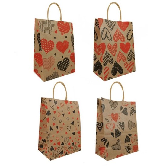 Gift Bag Small - Hearts 4 designs (DELIVERY TO EU ONLY)
