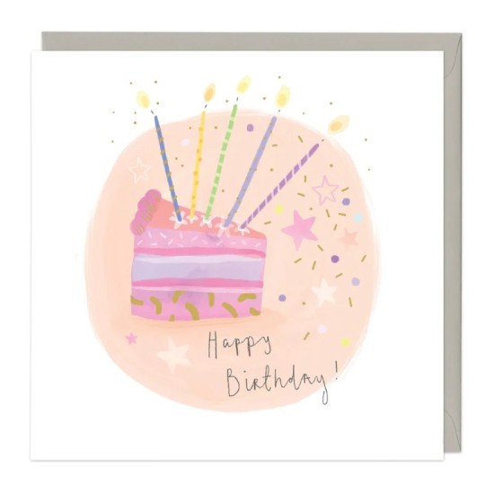 Whistlefish Card - Happy Birthday Cake Birthday Card (DELIVERY TO EU ONLY)