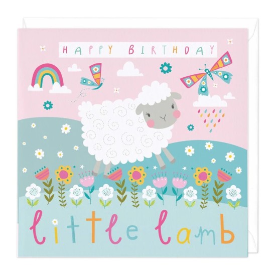 Whistlefish Card - Little Lamb Children's Birthday (DELIVERY TO EU ONLY)