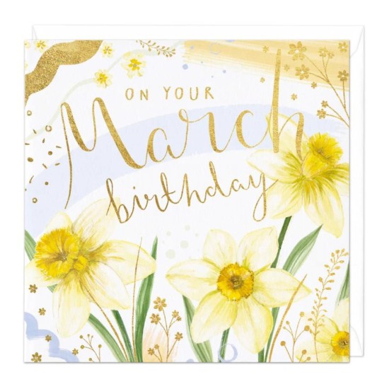 Whistlefish Card - On Your March Birthday card (DELIVERY TO EU ONLY)