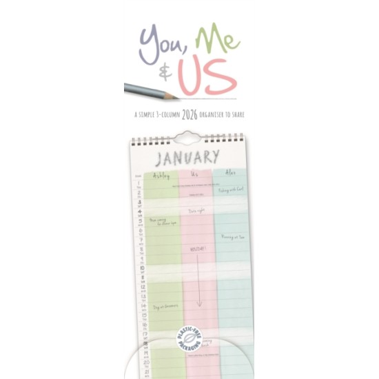 2026 Calendar - You Me and Us Planner Slim Calendar