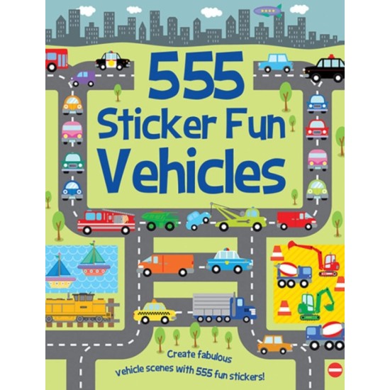 555 Sticker Fun - Vehicles Activity Book