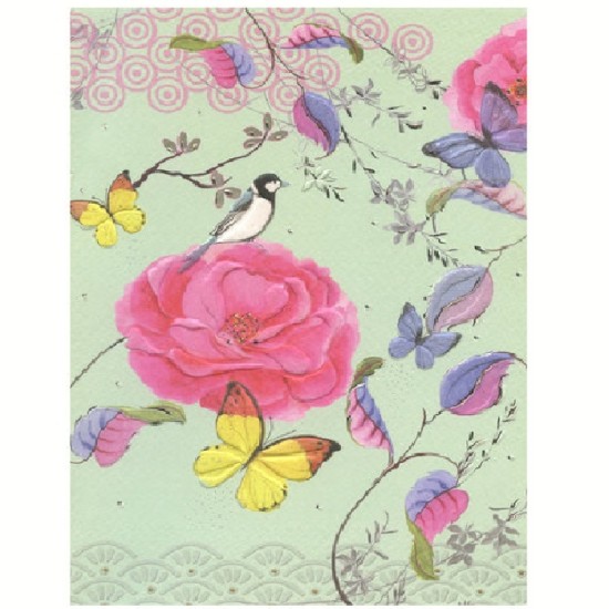 A5 Lined Notebook : Flowers, Birds and Butterflies (DELIVERY TO EU ONLY)