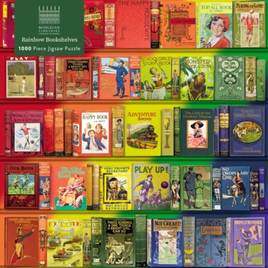 Adult Jigsaw Puzzle Bodleian Libraries: Rainbow Bookshelves : 1000-piece Jigsaw Puzzles