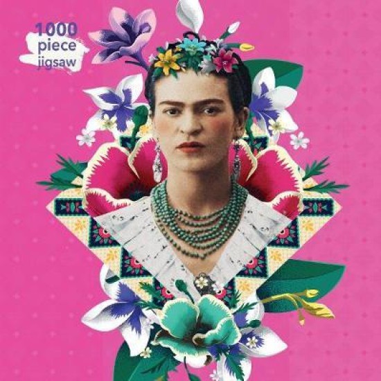 Adult Jigsaw Puzzle Frida Kahlo Pink : 1000-piece Jigsaw Puzzles