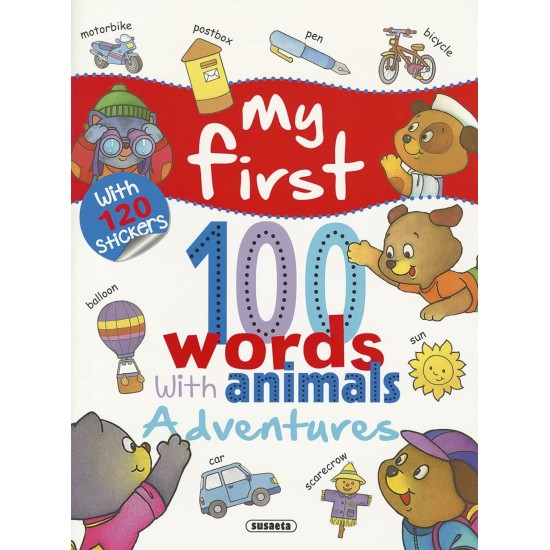 Adventures : my first 100 words with animals (includes 120 stickers)