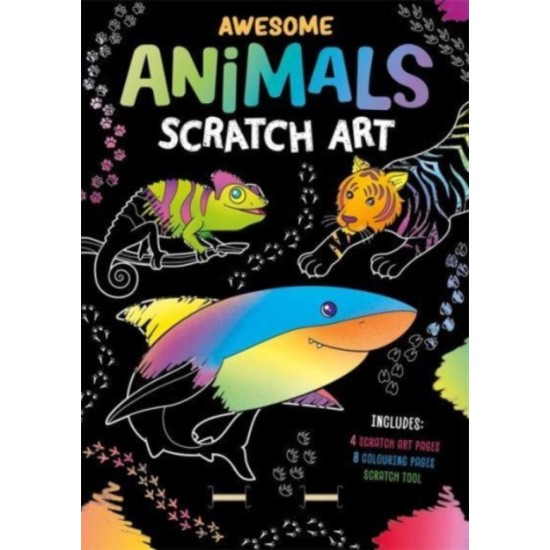 Awesome Animals Scratch Art (With rainbow scratch art and colouring pages!)