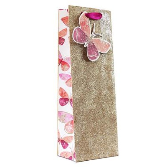 Bottle Bag - Gold Glitter Butterfly Tag (DELIVERY TO EU ONLY)