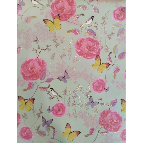 Birds, Flowers and Butterflies Gift Wrap / Sheet wrap (DELIVERY TO EU ONLY)