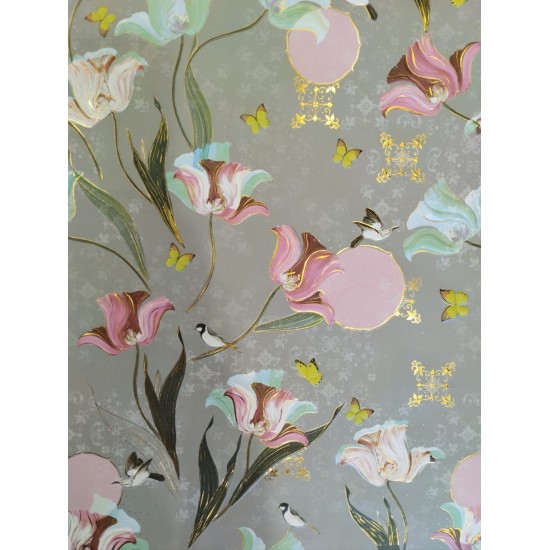Birds and Flowers Gift Wrap / Sheet wrap (DELIVERY TO EU ONLY)