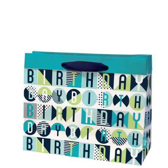 Birthday Pop Cyan Medium Gift Bag (DELIVERY TO EU ONLY)