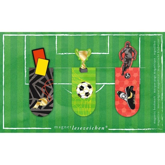 Bookmark - 3 Mini Magnetic Bookmarks Football