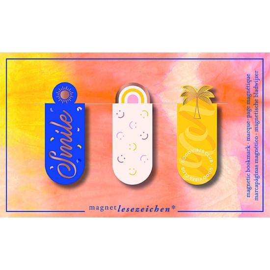 Bookmark - 3 Mini Magnetic Bookmarks Smile (Delivery to EU Only)