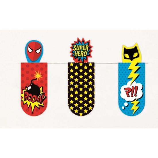 Bookmark - 3 Mini Magnetic Bookmarks Superheroes