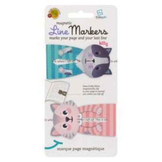 Bookmark - Line Marker Magnetic Bookmarks Cats (Delivery to EU Only)