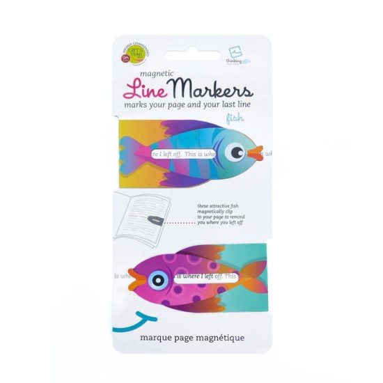 Bookmark - Line Marker Magnetic Bookmarks Fish (Delivery to EU Only)