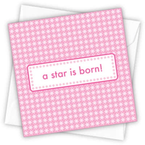 Cardtastic: A Star is Born (pink) Greeting Card (DELIVERY TO EU ONLY)
