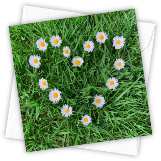 Cardtastic: Daisy Heart Greeting Card (DELIVERY TO EU ONLY)