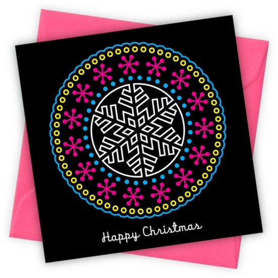 Cardtastic: Happy Christmas Retro Snowflake (DELIVERY TO EU ONLY)
