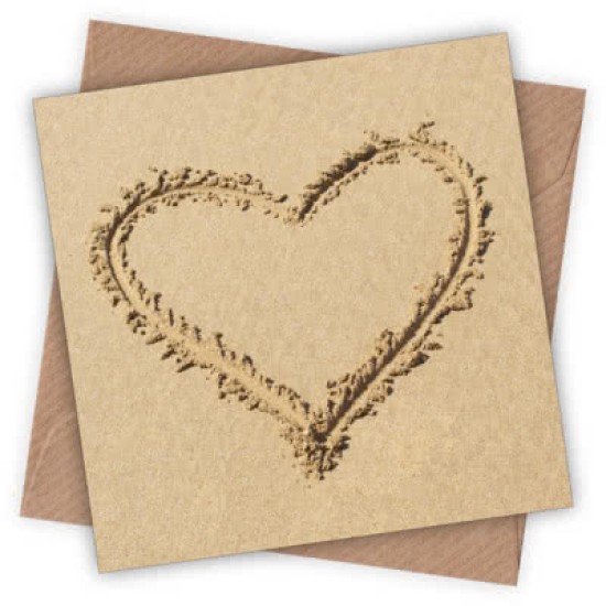 Cardtastic: Sand heart Greeting Card (DELIVERY TO EU ONLY)