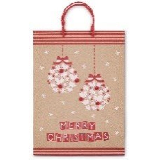 Christmas Gift Bag Medium Kraft Bauble