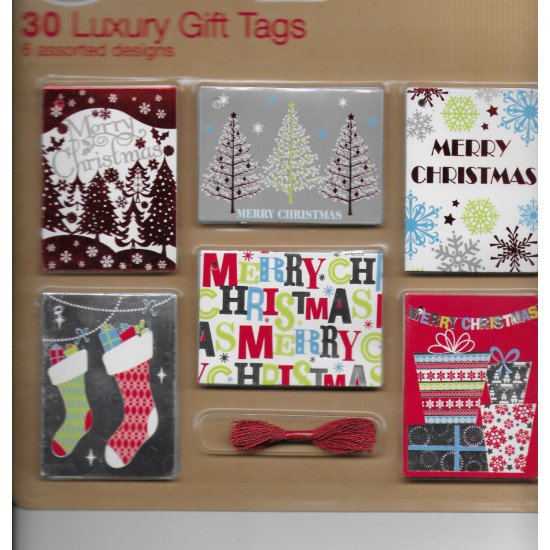 PS Luxury Christmas Gift Tags - 30 pack (DELIVERY TO SPAIN ONLY)