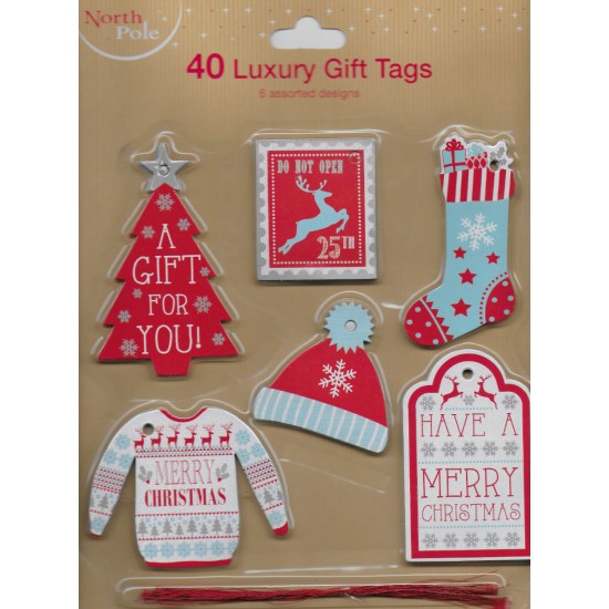 Christmas Gift Tags - 40 pack (DELIVERY TO EU ONLY)
