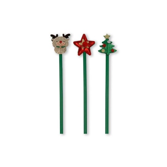 Christmas Novelty Pencil : 3 Designs (DELIVERY TO EU ONLY)
