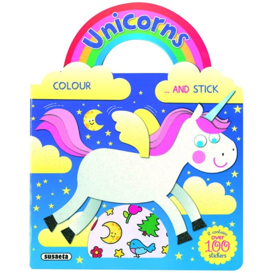 Colour and Stick Unicorns Blue