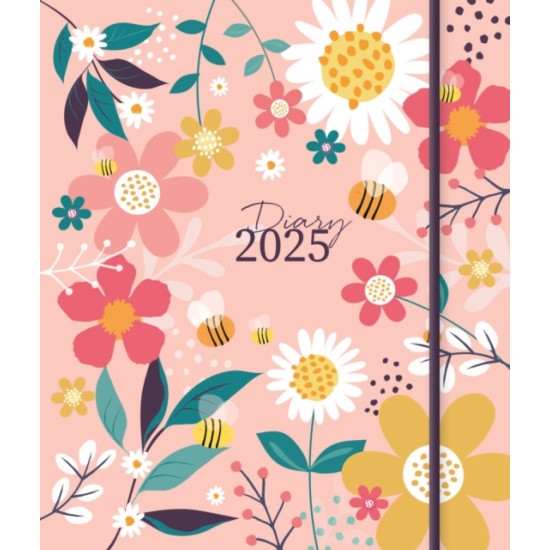 Contemporary Floral Square Pocket Diary 2025