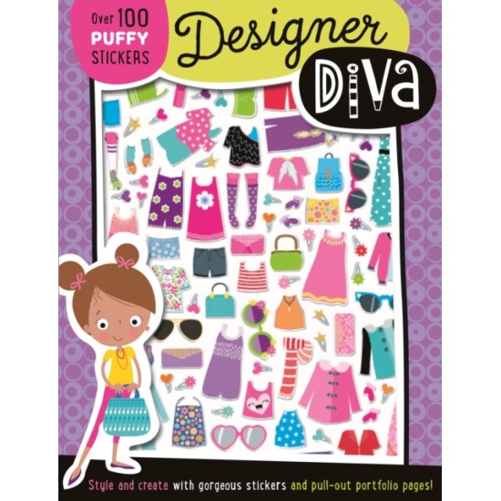 Designer Dina Puffy Sticker Activity Book