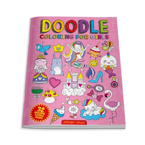 Doodle Coloring For Kids : Pink Edition