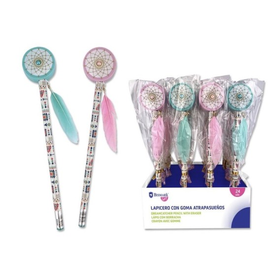 Dream Catcher Pencil/Eraser 2 designs : Novelty Pencil (DELIVERY TO EU ONLY)