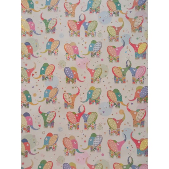 Elephants Children's Gift Wrap / Sheet wrap (DELIVERY TO EU ONLY)