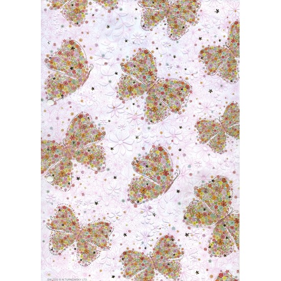 Floral Butterflies Gift Wrap / Sheet wrap (DELIVERY TO EU ONLY)