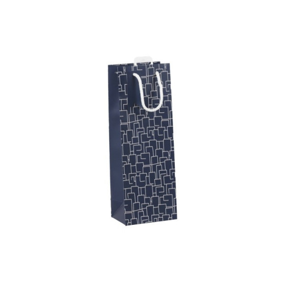 Gift Bag Blue and White Pattern : Bottle Bag