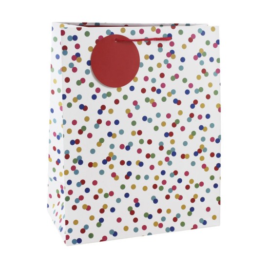 Gift Bag Coloured Dots : Portrait (DELIVERY TO EU ONLY)