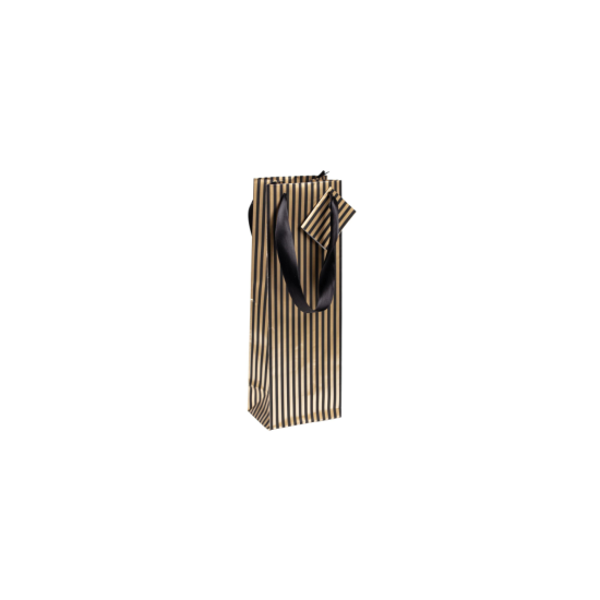 Gift Bag Premium Gold Black : Bottle Bag