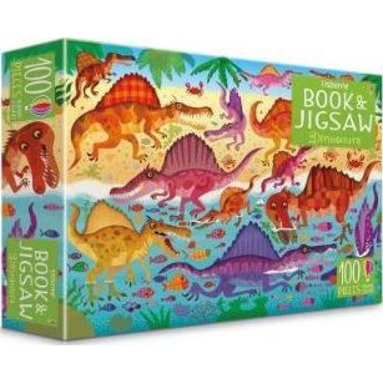 Jigsaw With A Book Dinosaurs (100 pieces)