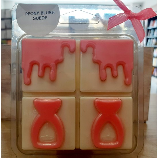Kat's Candles : Small Wax Melts Peony Blush Suede, Vegan (DELIVERY TO SPAIN ONLY)