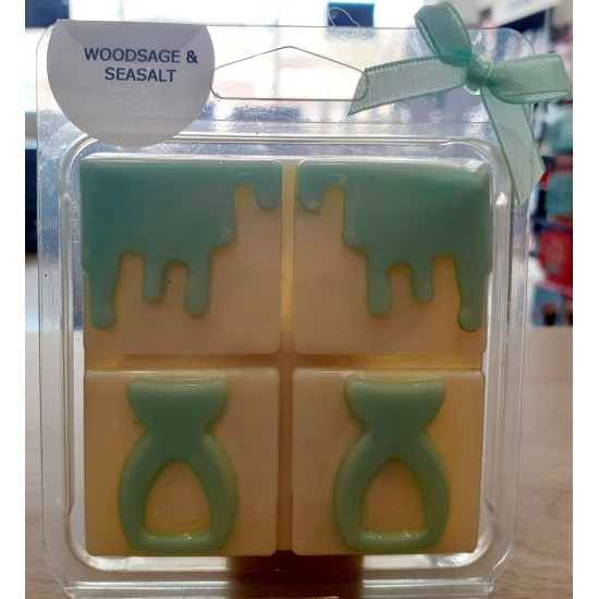 Kat's Candles : Small Wax Melts Woodsage & Seasalt, Vegan (DELIVERY TO SPAIN ONLY)
