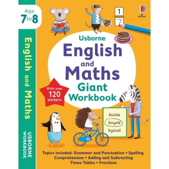 KS2 Year 3 Usborne English and Maths Giant Workbook 7-8