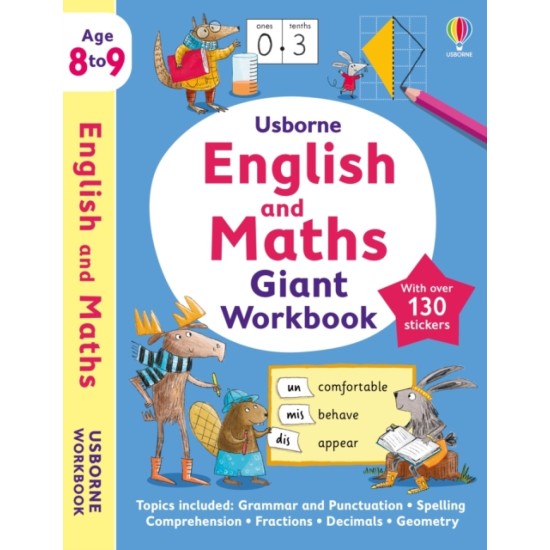 KS2 Year 4 Usborne English and Maths Giant Workbook 8-9