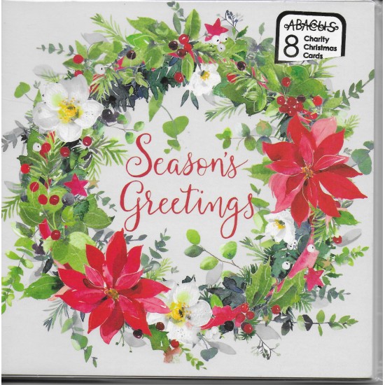Large Charity Christmas cards - Wreath (DELIVERY TO SPAIN ONLY)