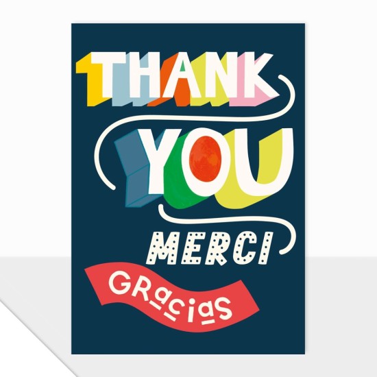 LDD Thank You Card : Thank You, Merci, Gracias (DELIVERY TO EU ONLY)