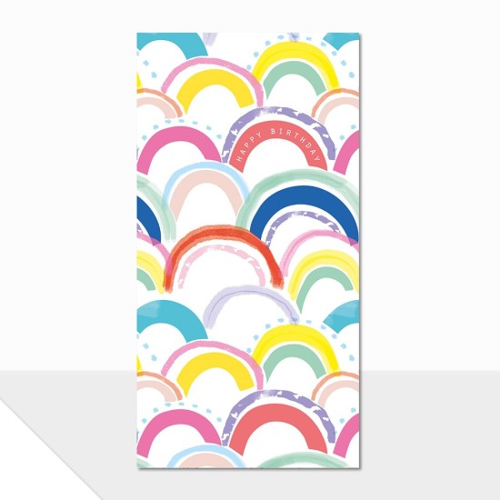 LDD Card Gift Wallet : Happy Birthday Rainbows (DELIVERY TO EU ONLY)