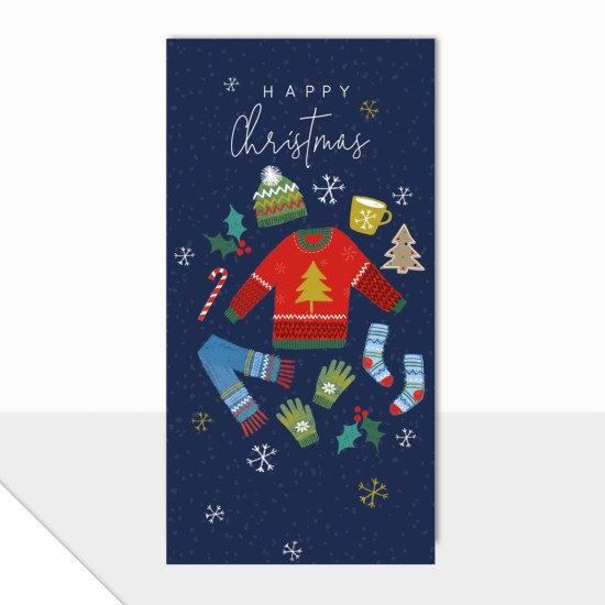 LDD Christmas Card Gift Wallet : Happy Christmas Winter Woolies (DELIVERY TO EU ONLY)