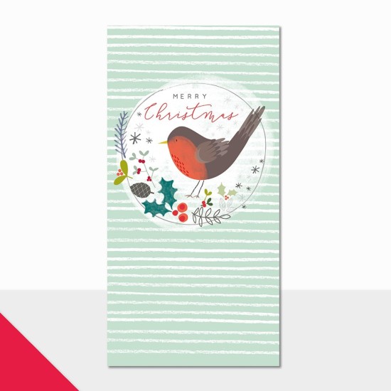 LDD Christmas Card Gift Wallet : Merry Christmas Robin (DELIVERY TO EU ONLY)