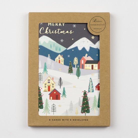 LDD Christmas Charity Cards Pack : Winter Houses (DELIVERY TO EU ONLY)
